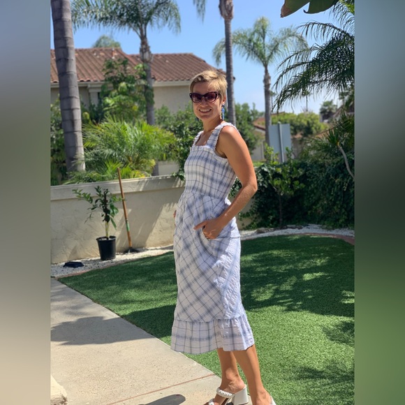 Price Drop 💥Eliza J Cotton Gingham Sun Dress - Picture 2 of 2